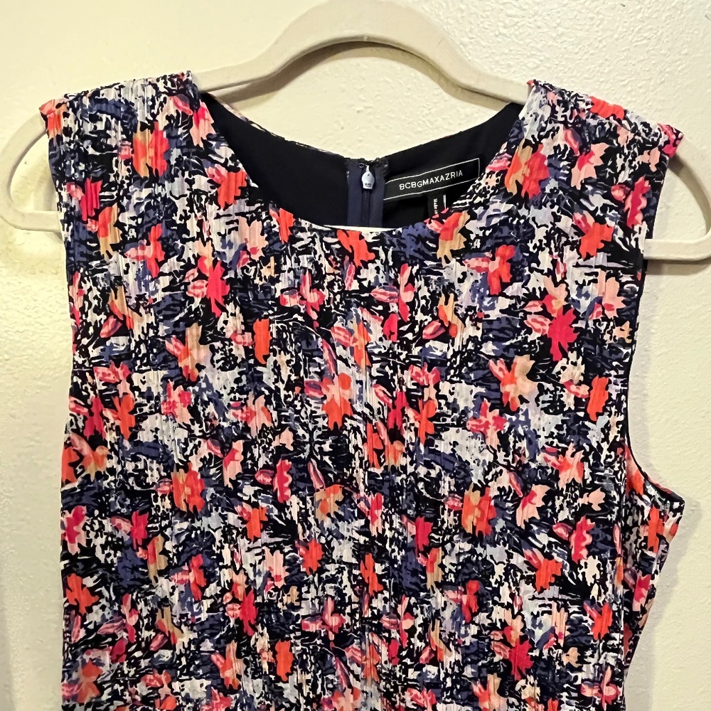 BCBGMAXAZRIA Asymmetrical Peplum Top, Medium